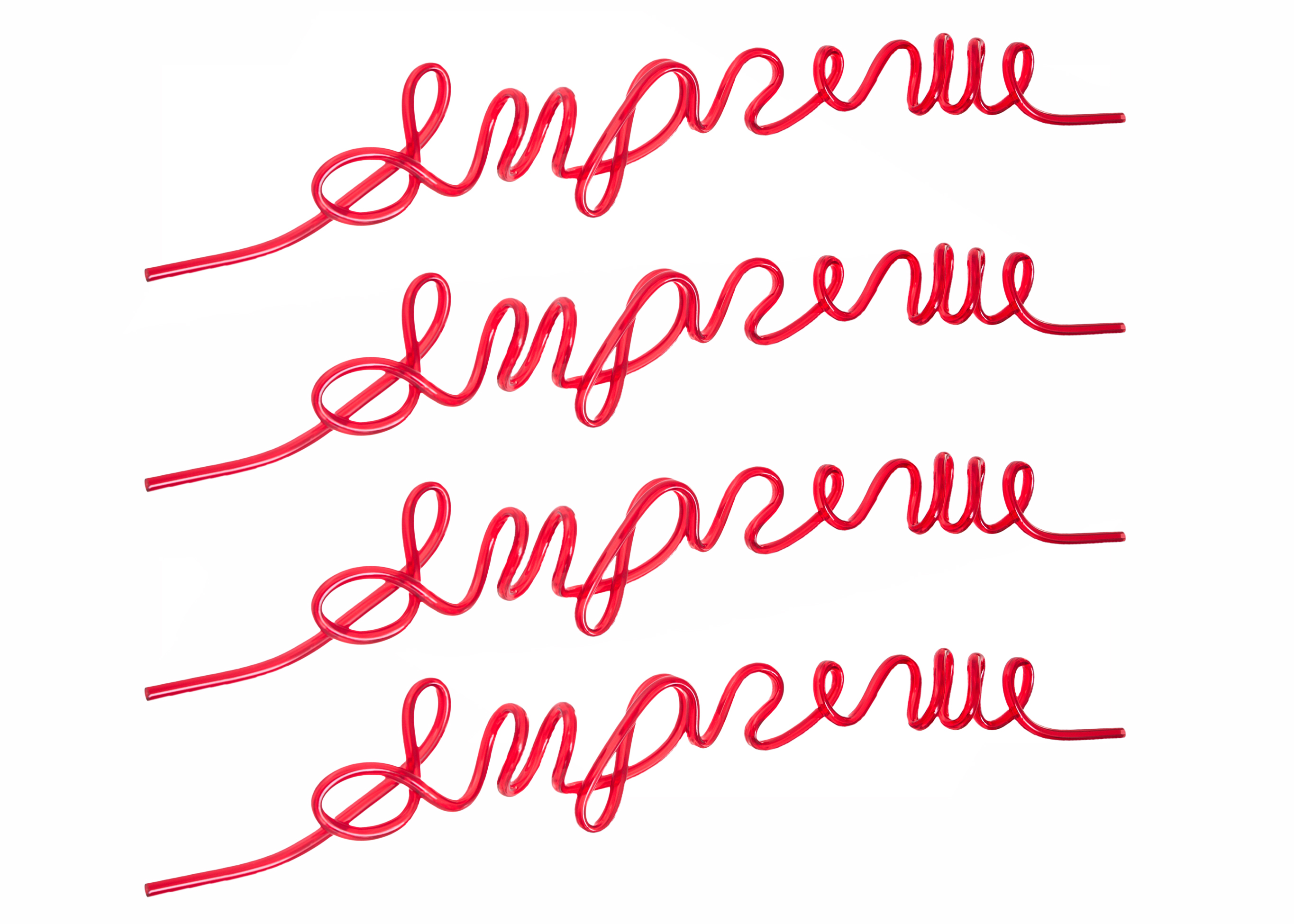 Supreme Silly Straw SS24 Gift (Set of 4) Red