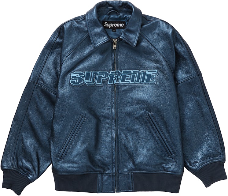 Louis Vuitton By Supreme Leather Bomber Jacket - looking at toys