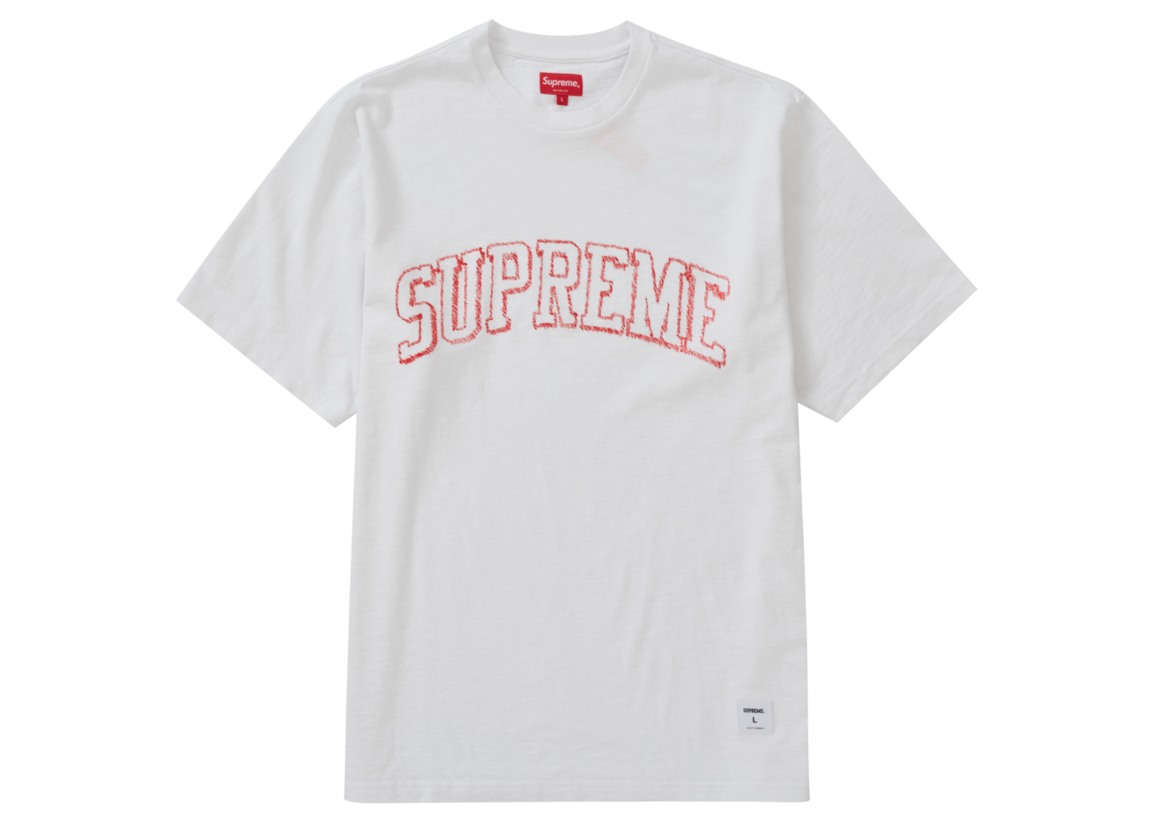 Supreme Sketch Embroidered S/S Top White - SS23 Men's - US