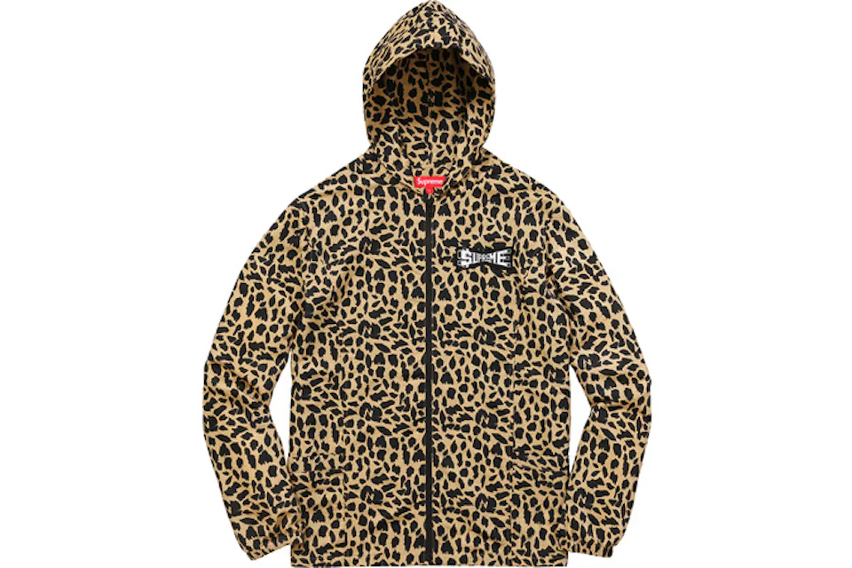 Supreme Skew Hooded Nylon Jacket Cheetah