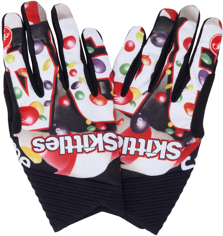 Supreme Skittles Castelli Cycling Gloves White - FW21 - US