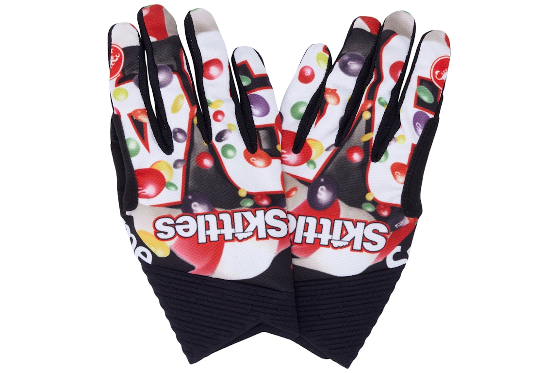 Pre-owned Supreme Skittles Castelli Cycling Gloves White