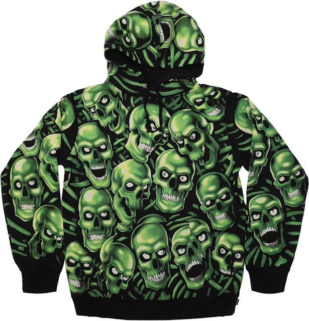 Juice Wrld Supreme Patterned Green Skulls Bomber Jacket