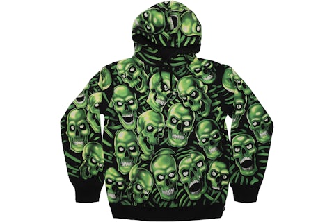 Supreme Sudadera con capucha Skull Pile verde Hombre SS18 ES