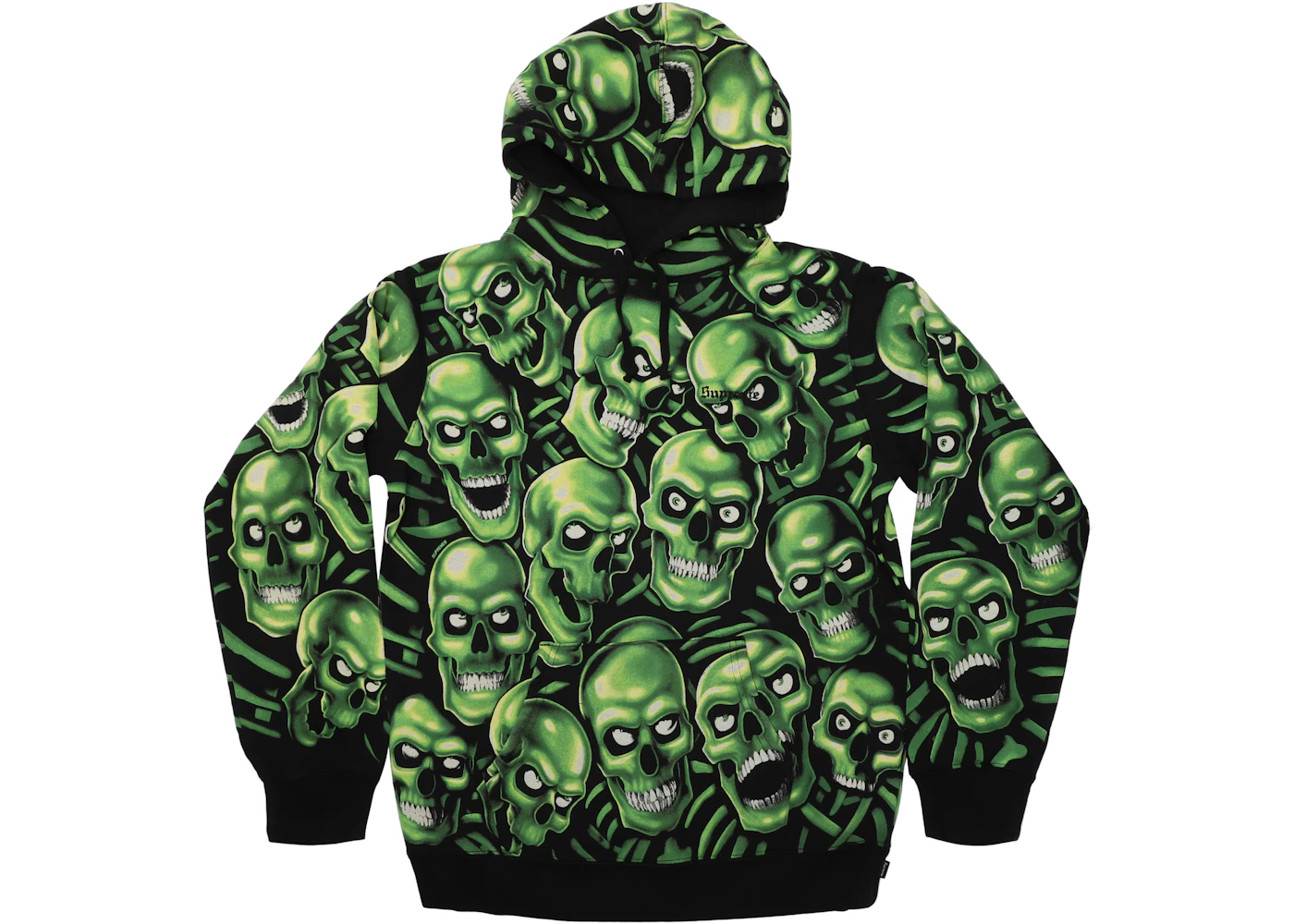 Supreme Skull Pile Hooded Sweatshirt Green Men's SS18 US