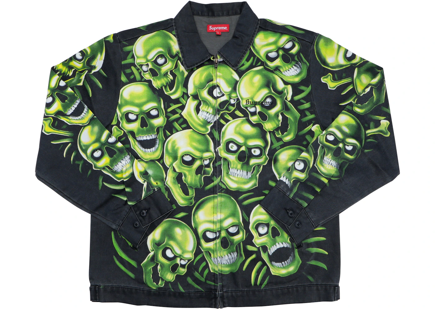 Hoodie Ss18 Supreme Hoodie Green Skull Skull Pile Hoodie Supreme
