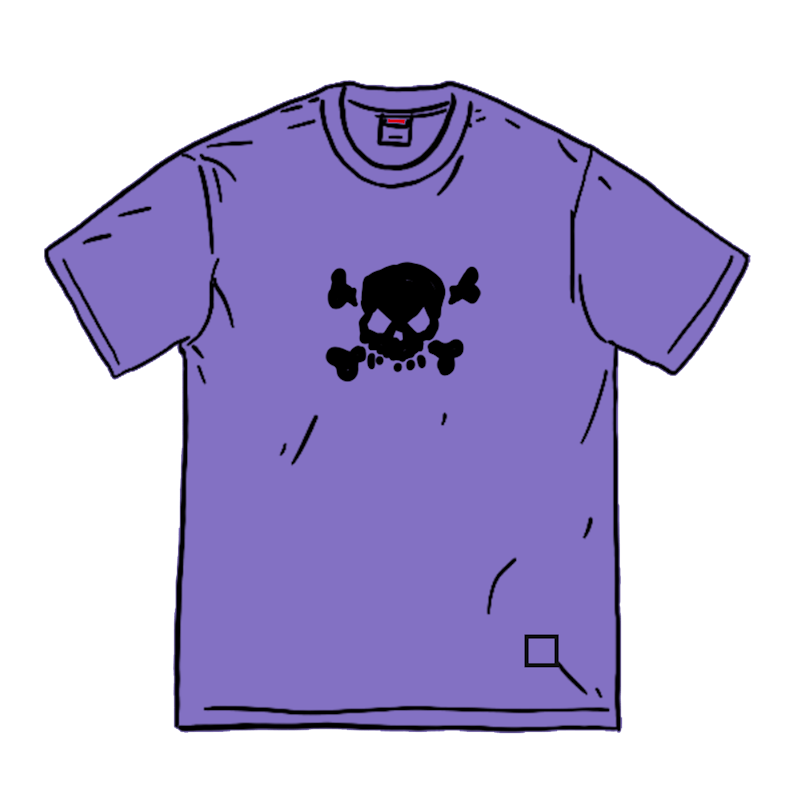 Supreme Skull S/S Top Pale Purple SS21 GB