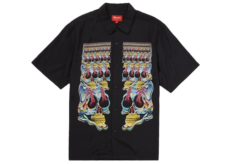 レア supreme 22aw skulls s/s shirt スカルプリント-