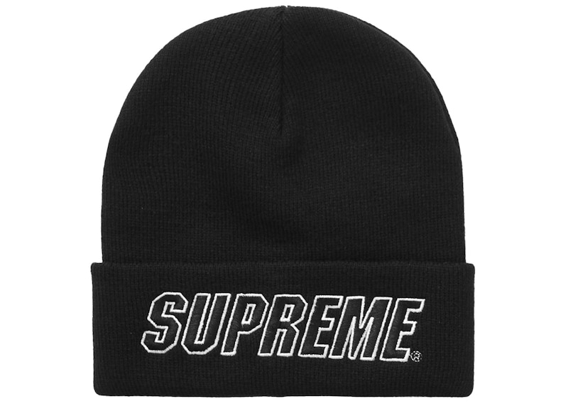 supreme Slant Beanie Black-