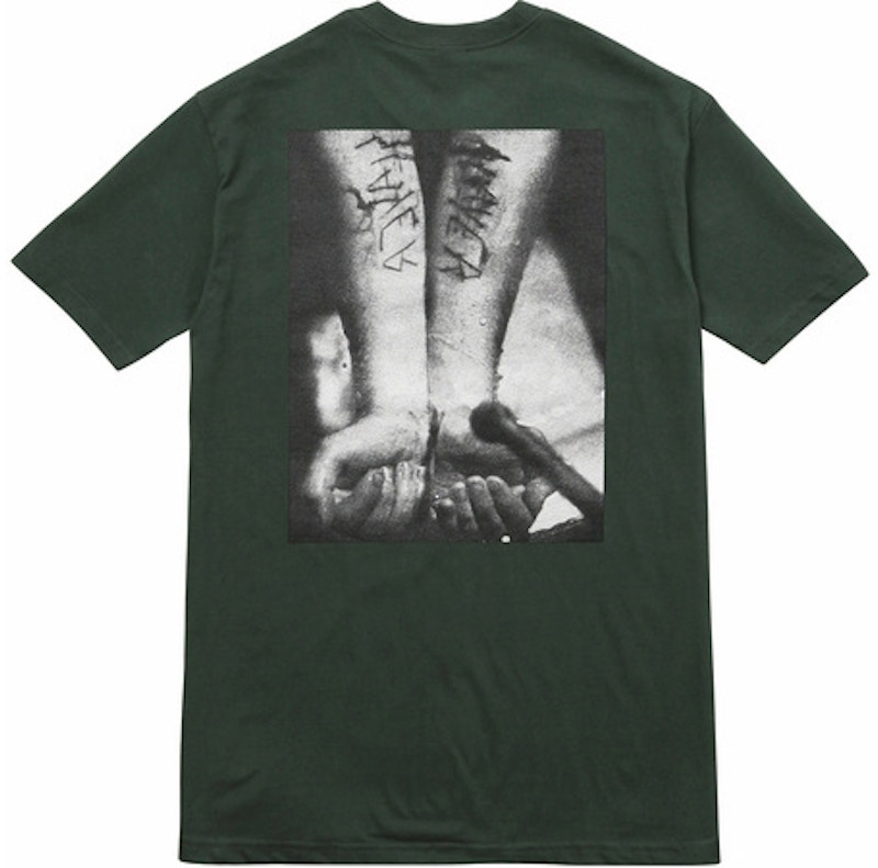 Supreme Slayer Cutter Tee Dark Green Men's - FW16 - GB