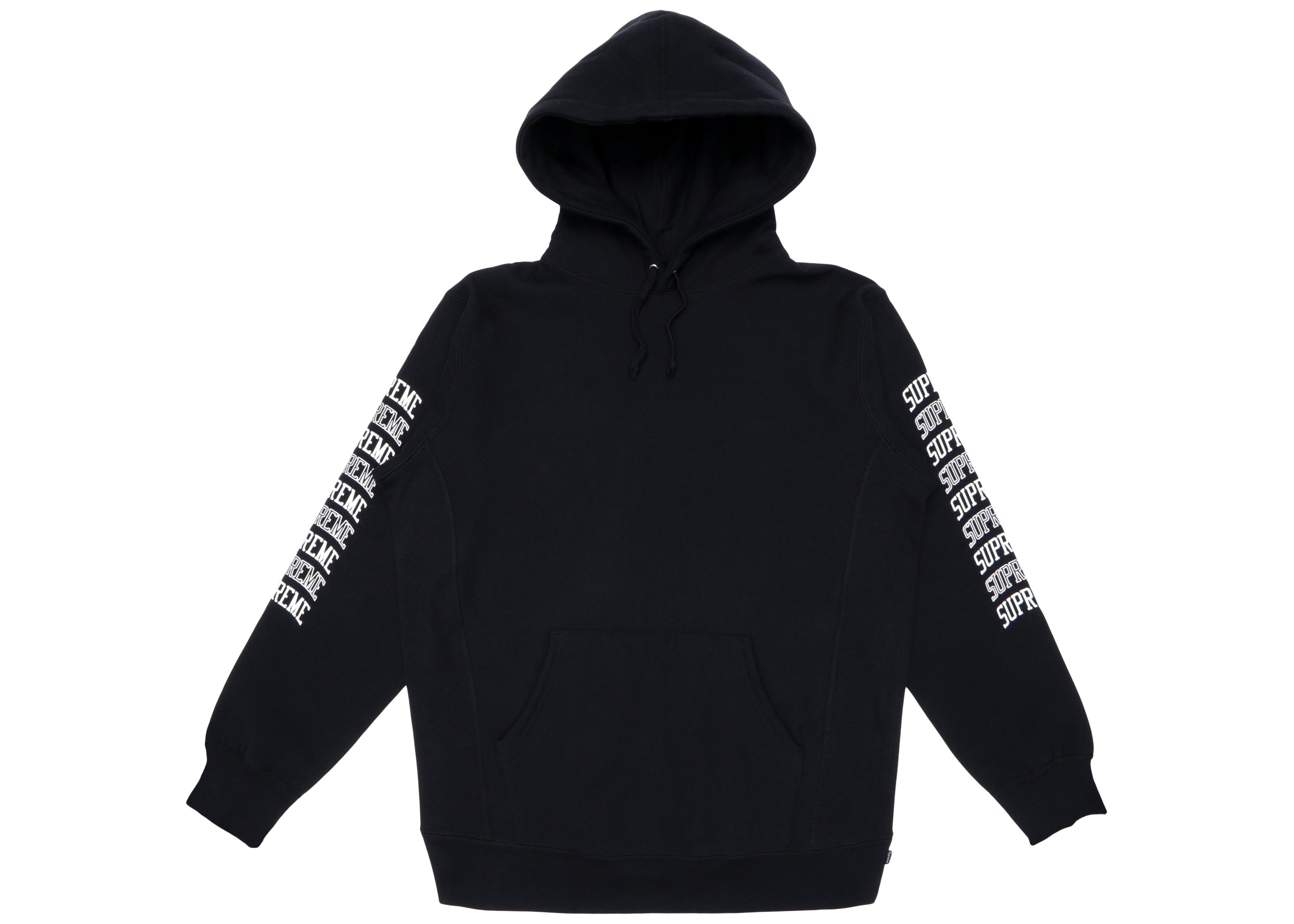 Supreme Sleeve Arc Hooded Sweatshirt Black - SS17 - US