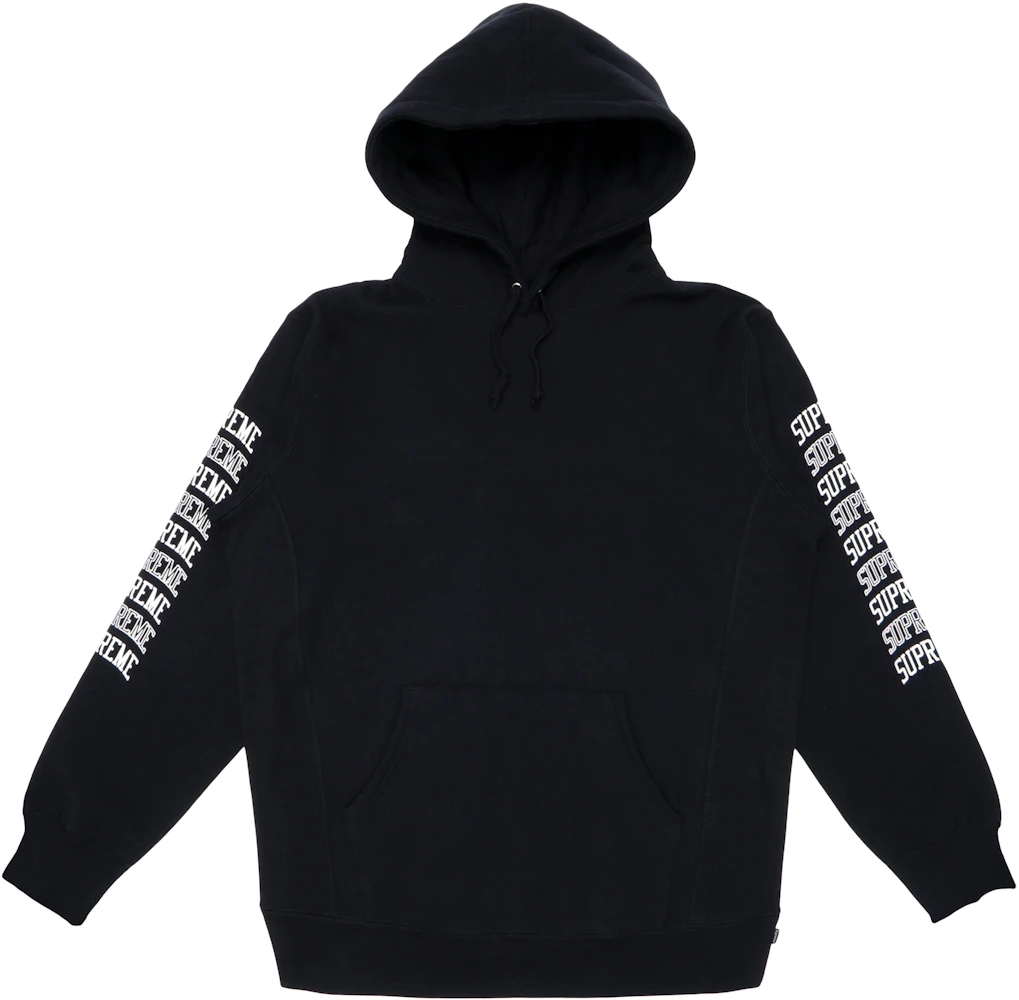 Supreme Sleeve Arc Hooded Sweatshirt Black Men's - SS17 - GB