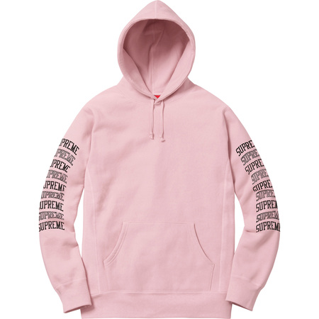 Supreme Sleeve Arc Hooded Sweatshirt Dusty Pink Men's - SS17 - GB