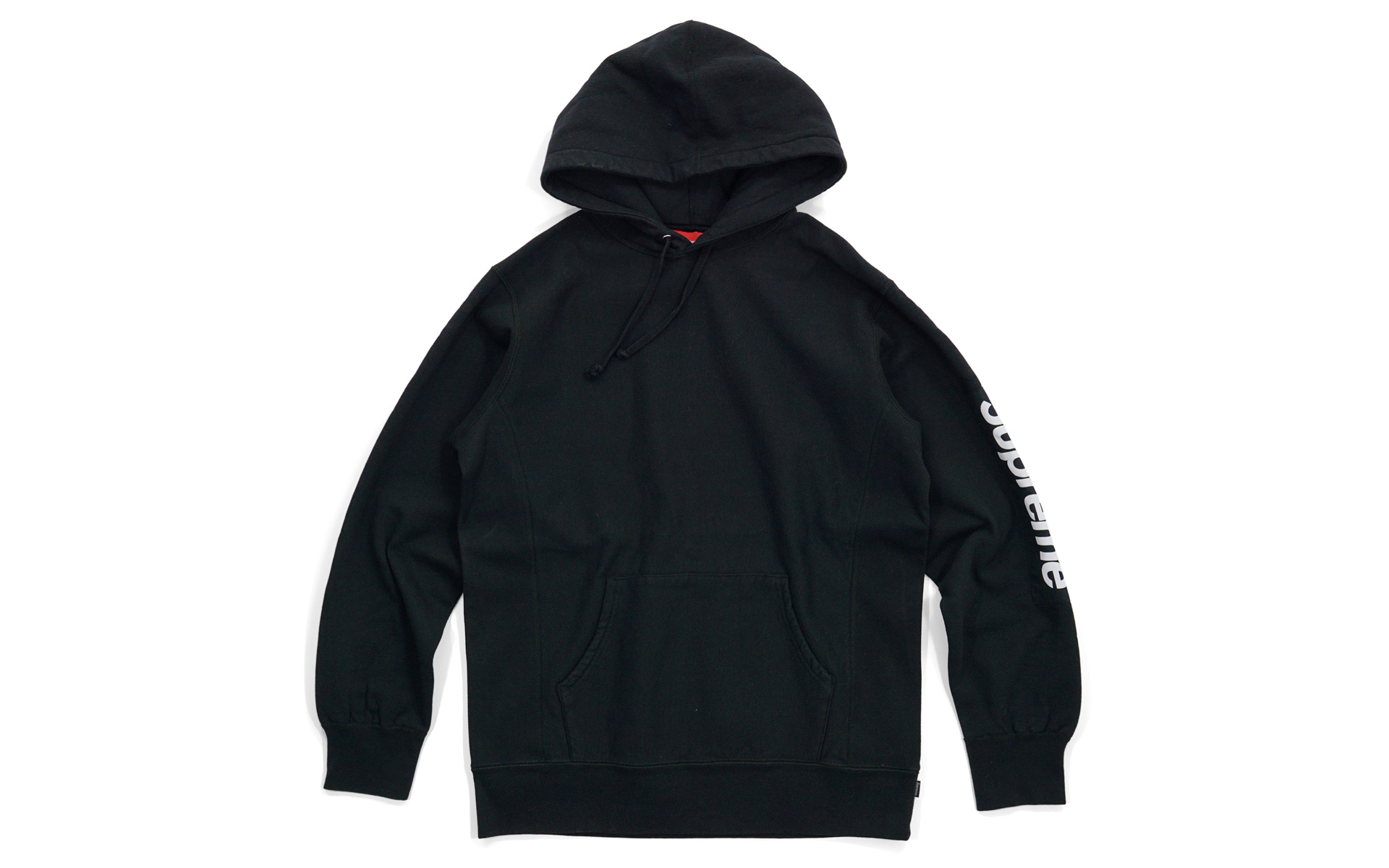 Supreme Sleeve Patch Hooded Sweatshirt Black - SS17