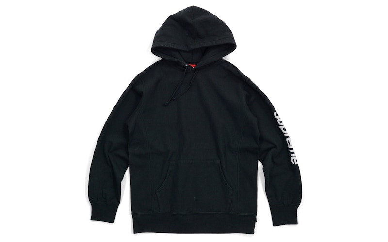 Supreme Sleeve Patch Hooded Sweatshirt Black Men's - SS17 - US