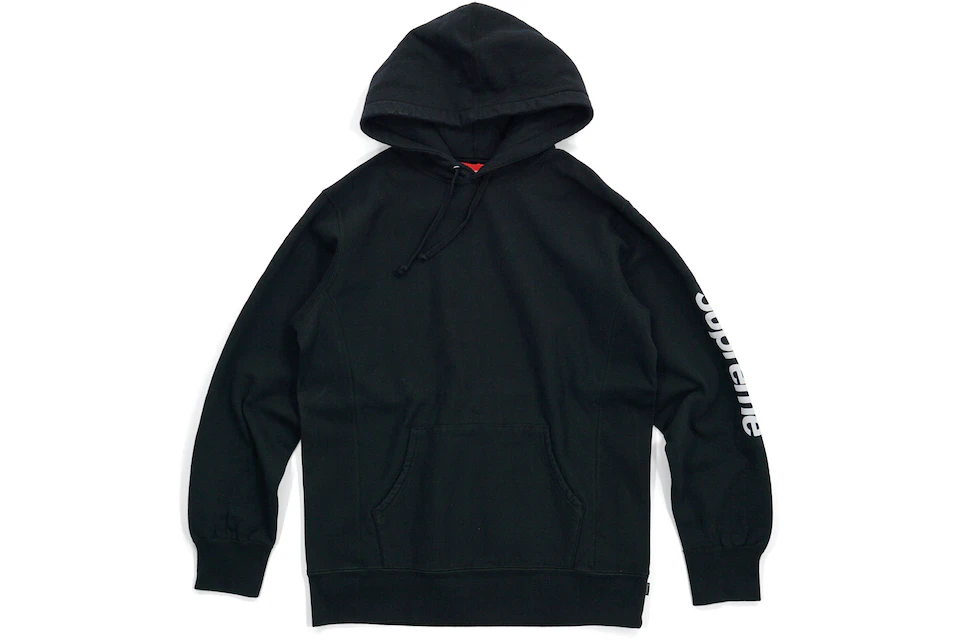 Supreme Sleeve Patch Hooded Sweatshirt Black
