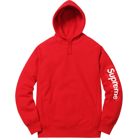 supreme sleeve patch hooded sweatshirt L
