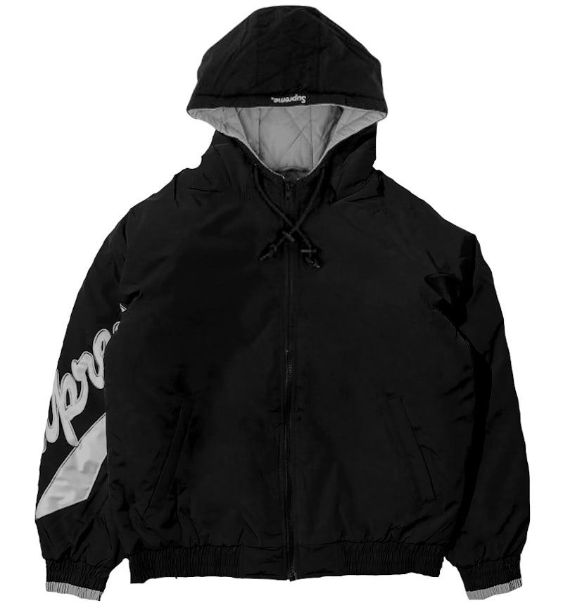 Supreme Sleeve Script Sideline Jacket Black Men's SS18 US