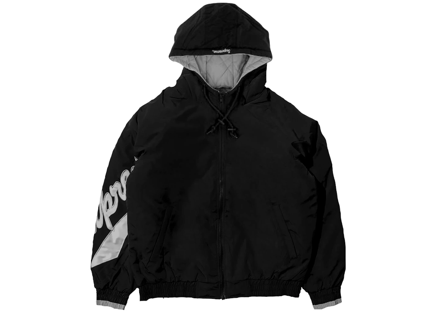 Supreme Sleeve Script Sideline Jacket Black Men's SS18 US