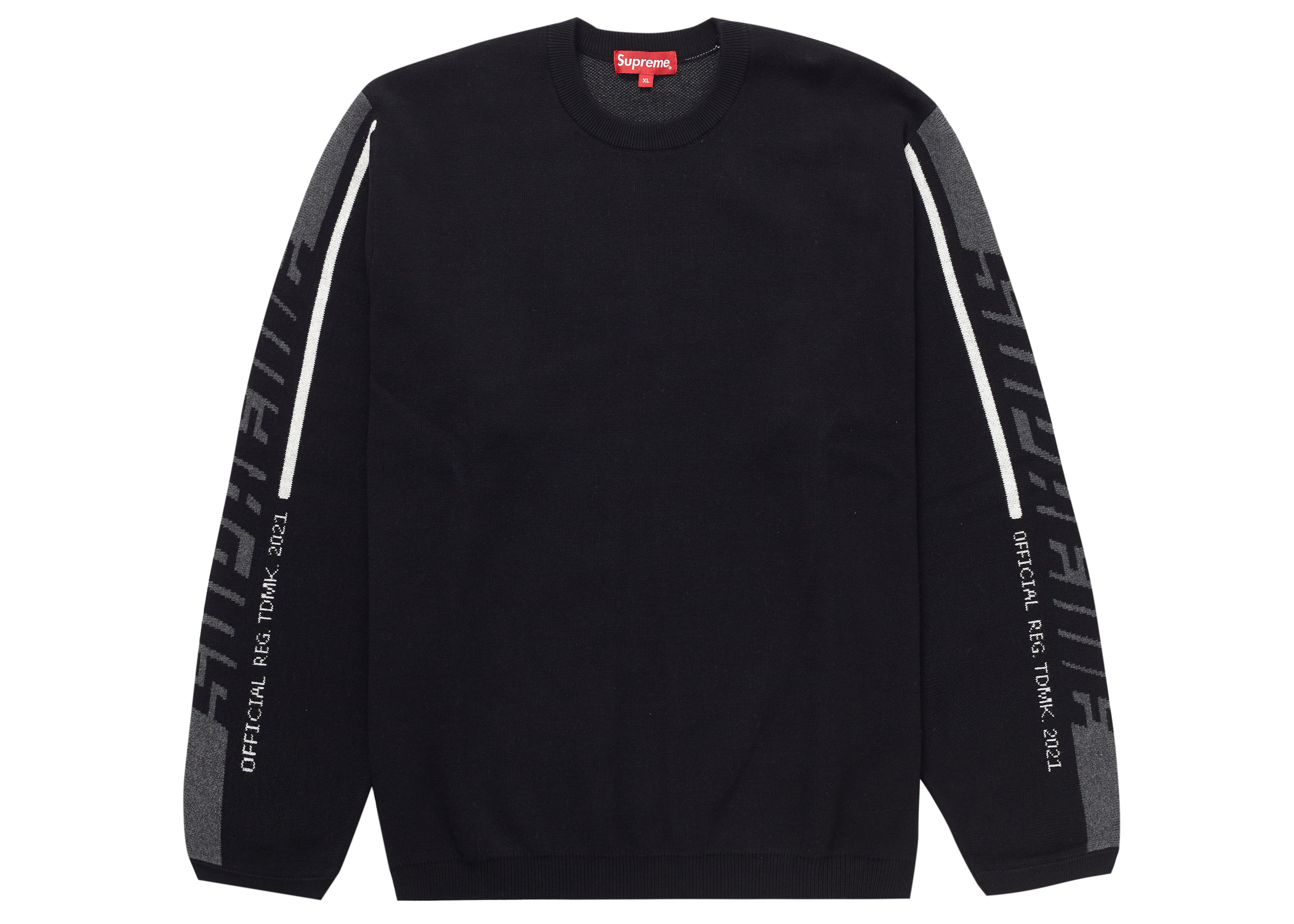 Supreme Sleeve Stripe Sweater Black Men's - FW21 - US