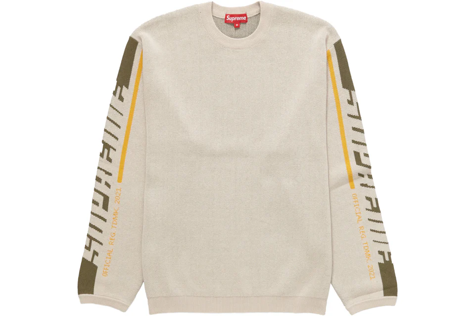 Supreme Sleeve Stripe Sweater Tan