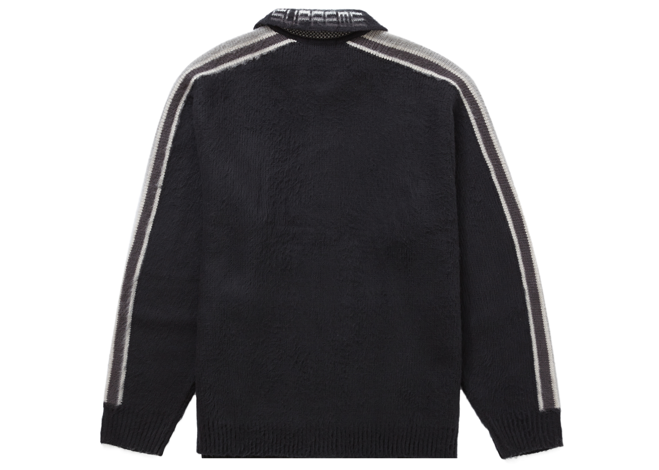 Supreme Sleeve Stripe Zip Up Sweater Black Men's - SS23 - US