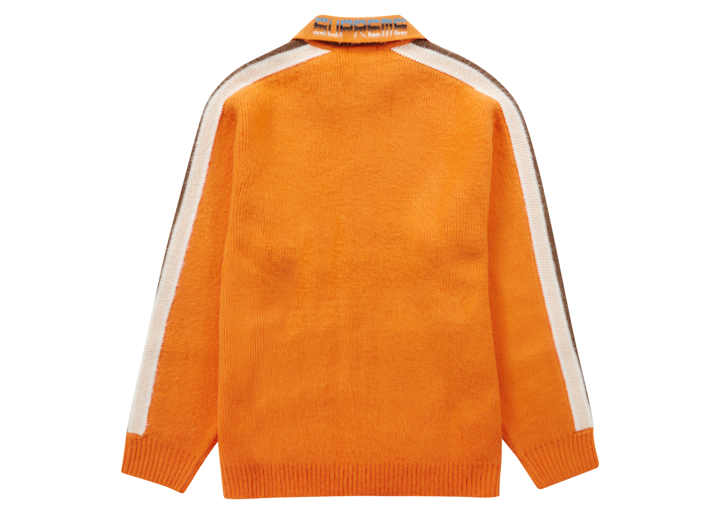 Supreme Sleeve Stripe Zip Up Sweater Orange Men's - SS23 - US