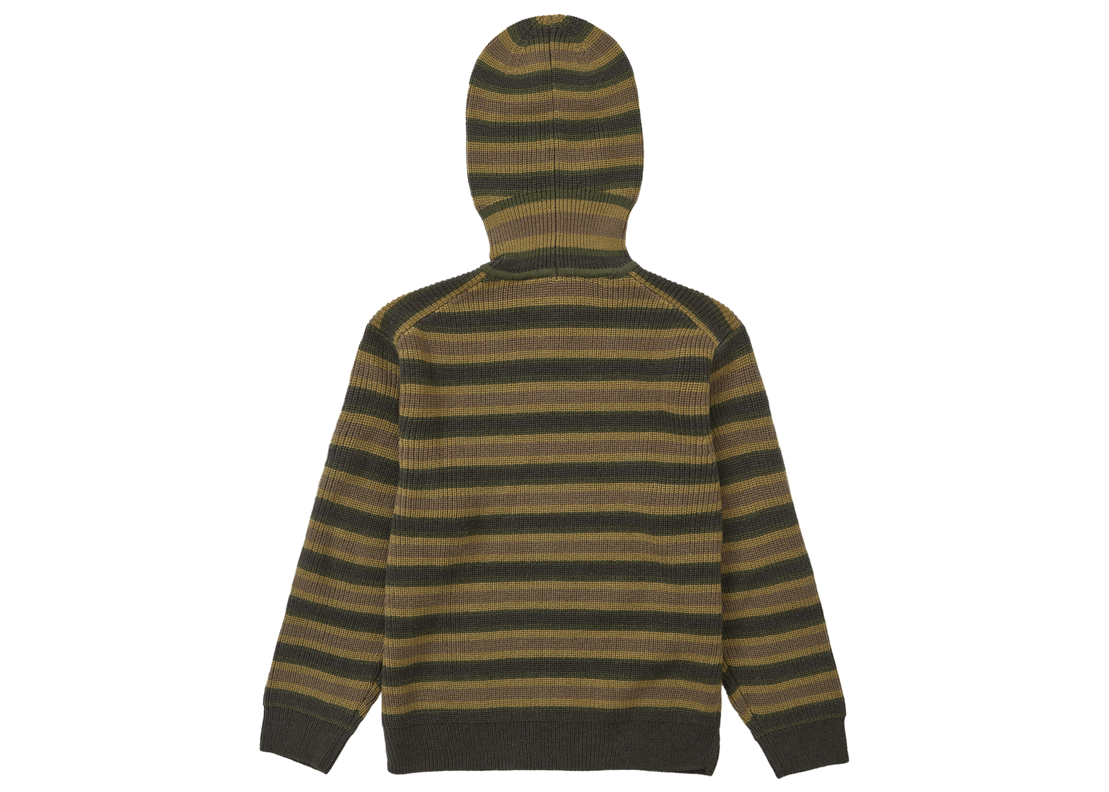 Supreme Small Box Balaclava/Turtleneck Sweater Olive Stripe
