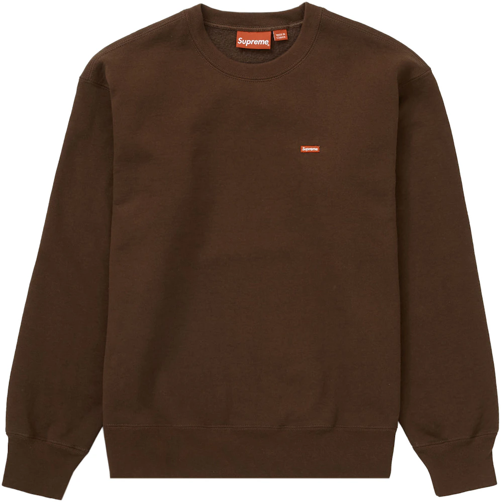 Box logo sweatshirt Supreme Brown size L International in Cotton