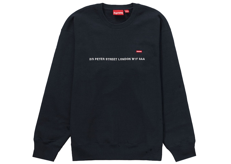 Supreme Small Box Crewneck (London Shop Exclusive) Navy Men's ...