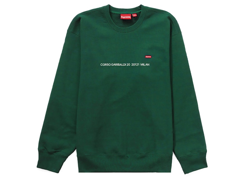 Supreme Small Box Crewneck (Milan Shop Exclusive) Dark Pine Men's