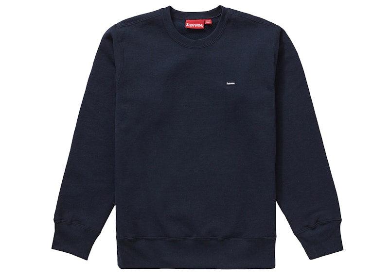 Supreme Small Box Crewneck Navy Men's - FW19 - US