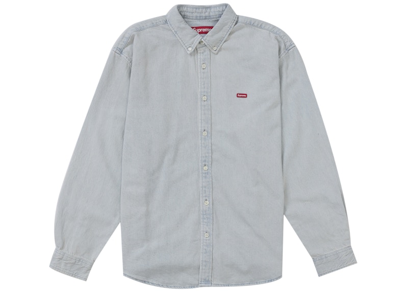 Washed Indigo Small Box Denim Shirt Lサイズ Supreme Small Box Denim Shirt (FW25) Light Indigo Men's