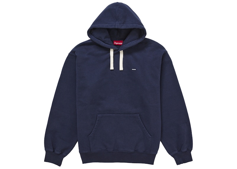 Supreme Small Box Drawcord Hooded Sweatshirt (SS26) Navy Men's