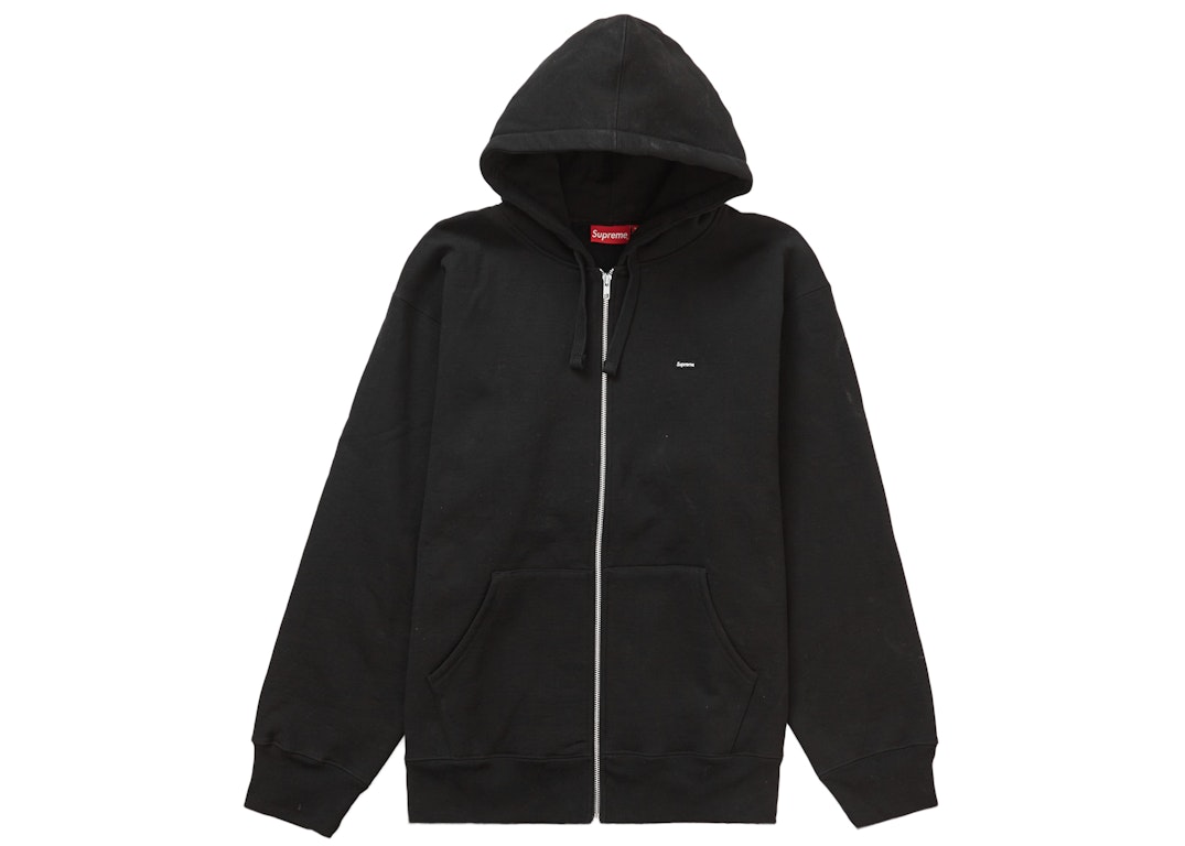 Pre-owned Supreme Small Box Drawcord Zip Up Hooded Sweatshirt Black