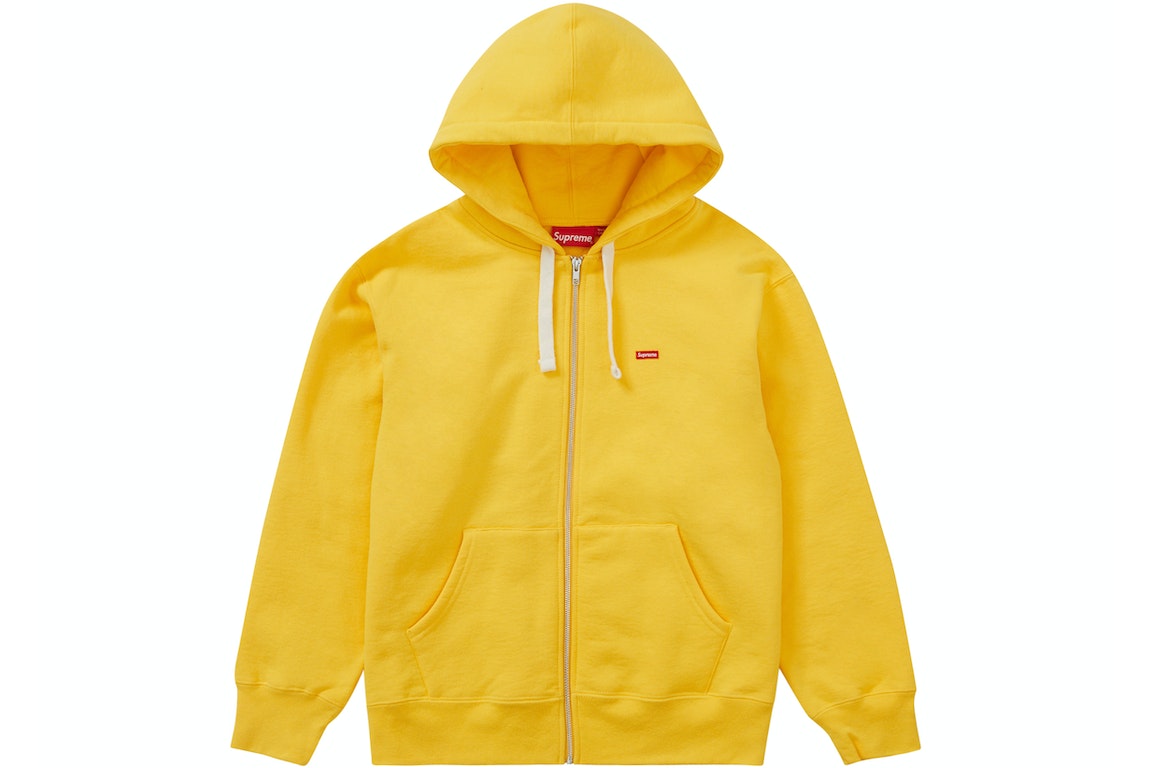 Pre-owned Supreme Small Box Drawcord Zip Up Hooded Sweatshirt Yellow