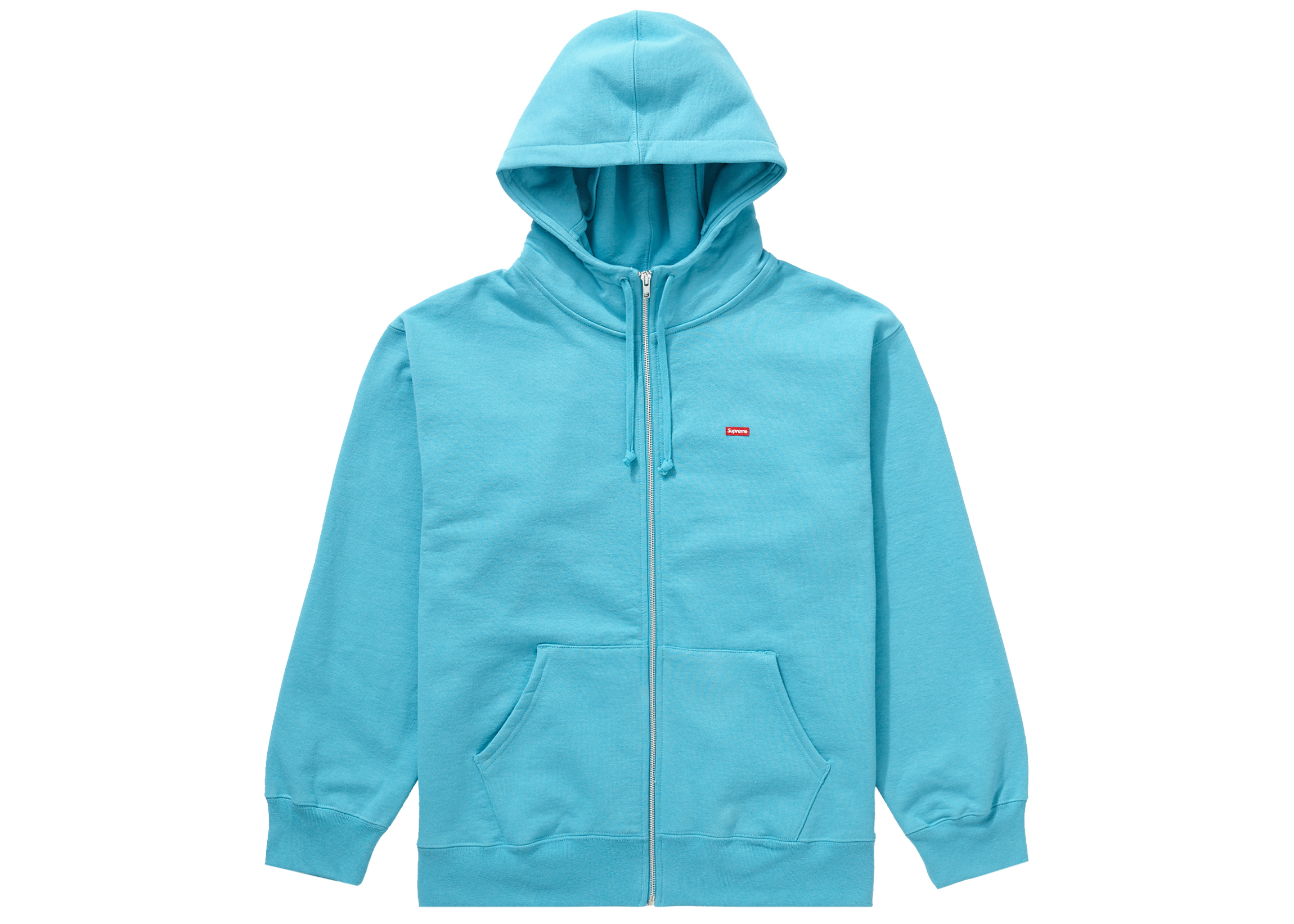 Supreme Small Box Facemask Zip Up Hooded Sweatshirt (FW21) Cyan