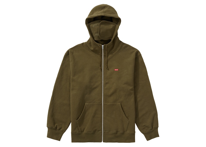 Supreme Small Box Facemask Zip Up Hooded Sweatshirt (FW21) Dark