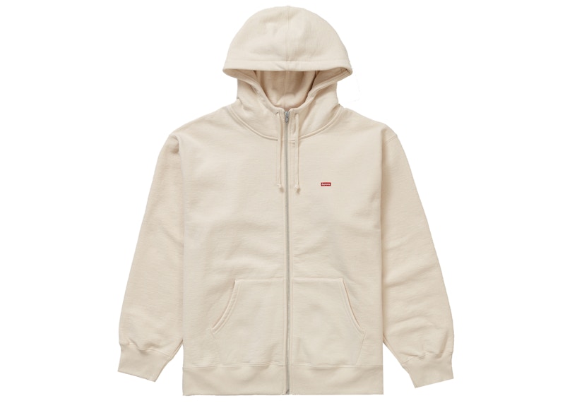 Supreme Small Box Facemask Zip Up Hooded Sweatshirt (FW21) Natural