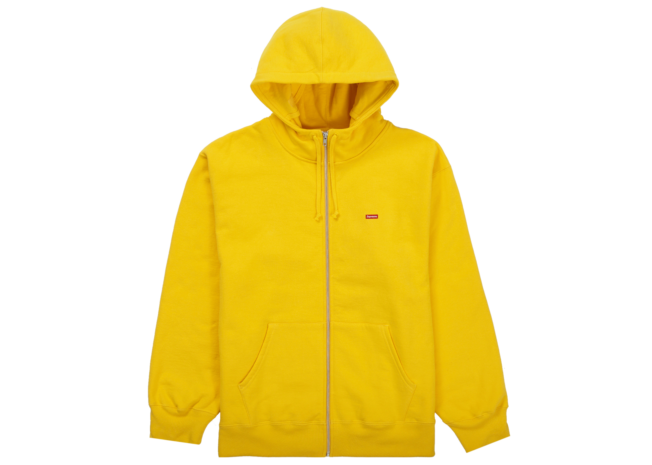 Supreme Small Box Facemask Zip Up Hooded Sweatshirt (FW21) Yellow