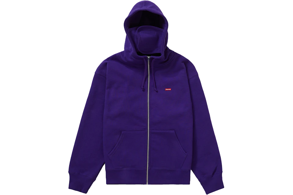 Supreme Small Box Facemask Zip Up Hooded Sweatshirt Purple - FW20 - US