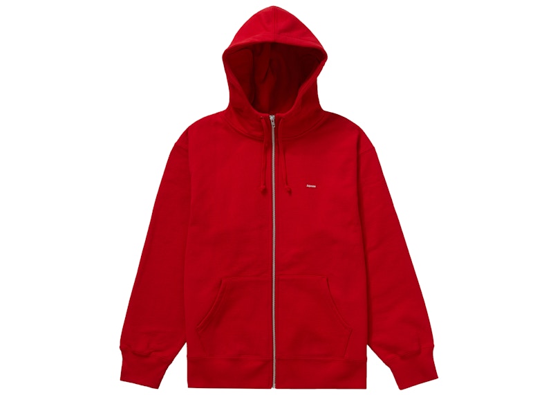 Supreme Small Box Facemask Zip Up Hooded Sweatshirt Red Men's