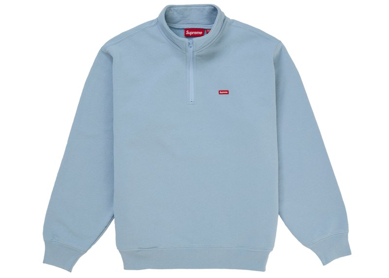 Supreme Small Box Half Zip Pullover (FW26) Light Blue