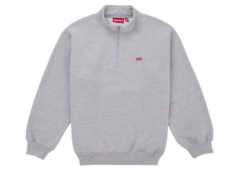 Supreme Small Box Half Zip Pullover (SS26) Heather Grey Men's