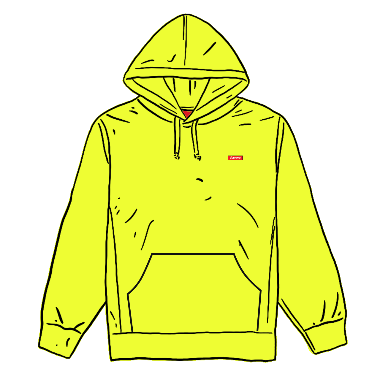 Supreme Small Box Hooded Sweatshirt Bright Yellow Men's - SS21 - US