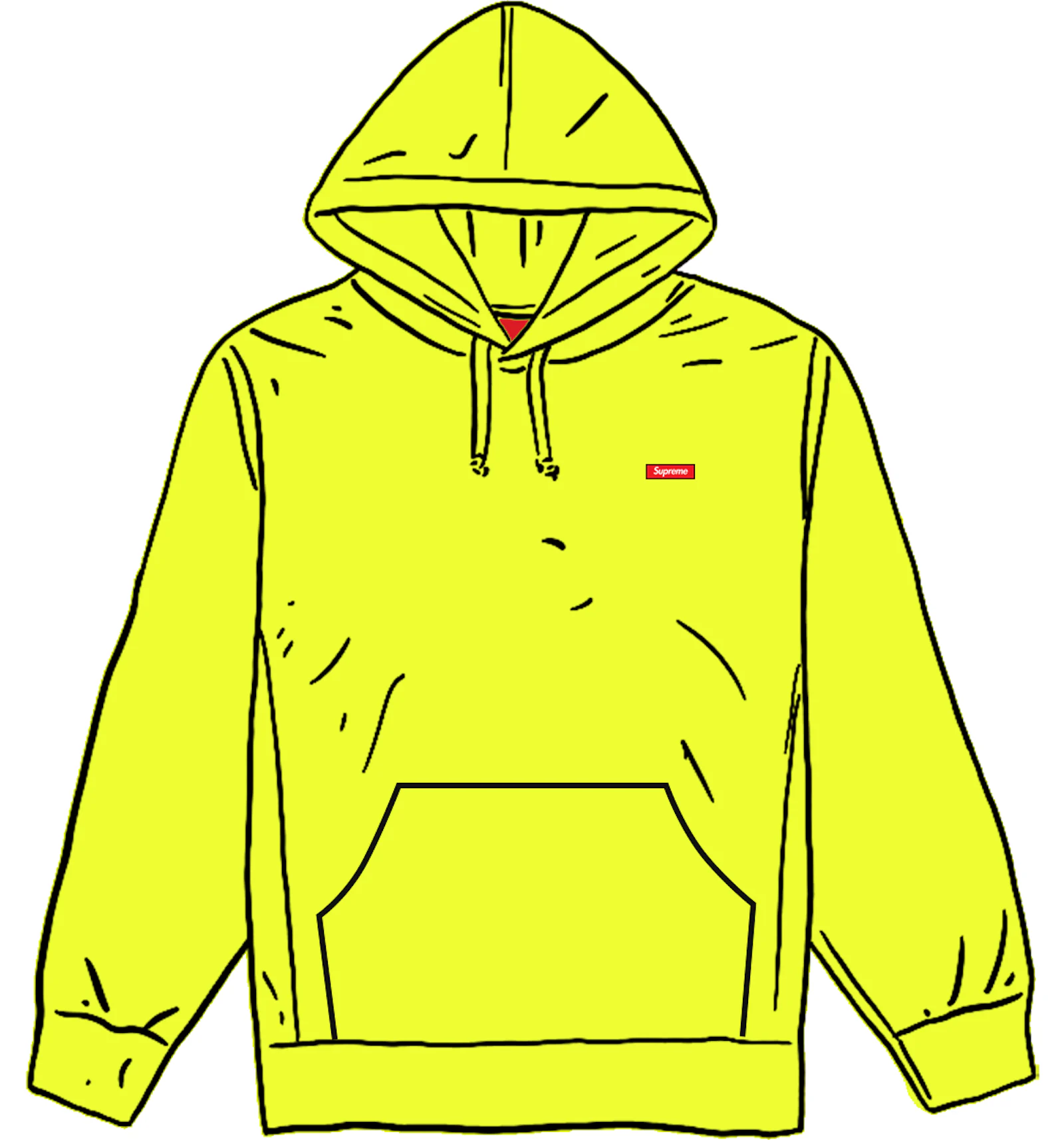 Supreme Small Box Hooded Sweatshirt Bright Yellow Men s SS21 US