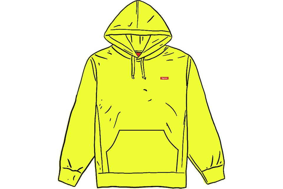 Supreme Small Box Hooded Sweatshirt Bright Yellow