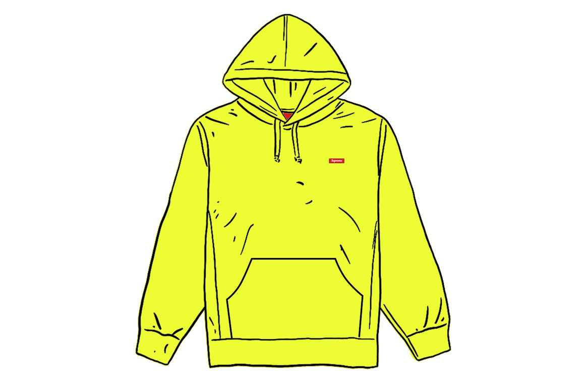 Click to view more detailed imagery on our partner's website Pre-owned Supreme Small Box Hooded Sweatshirt Bright Yellow