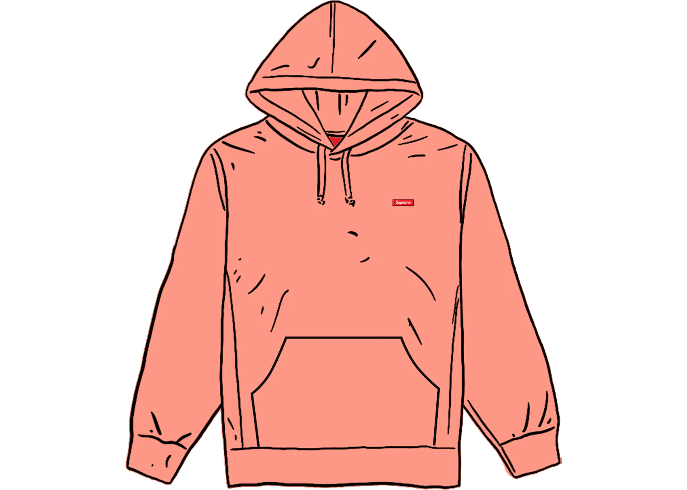 supreme coral hoodie