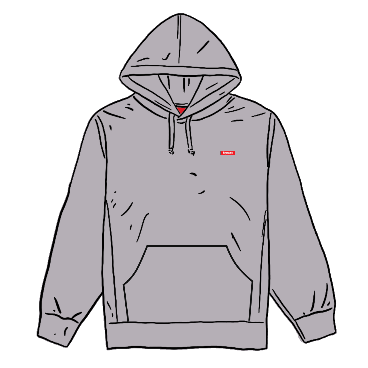 Supreme Small Box Hooded Sweatshirt Grey